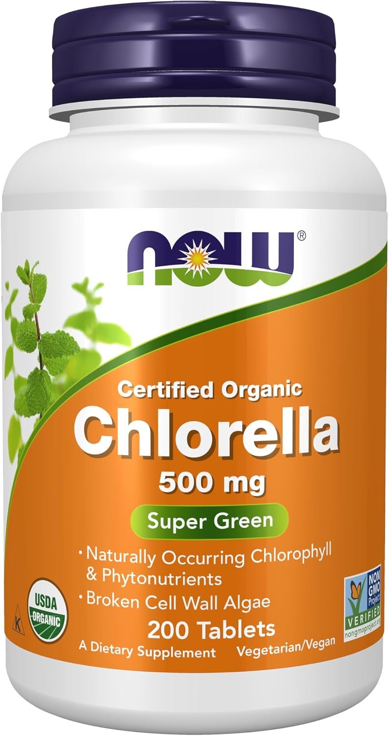 NOW Supplements, Organic Chlorella 500 mg, 200 Tabs