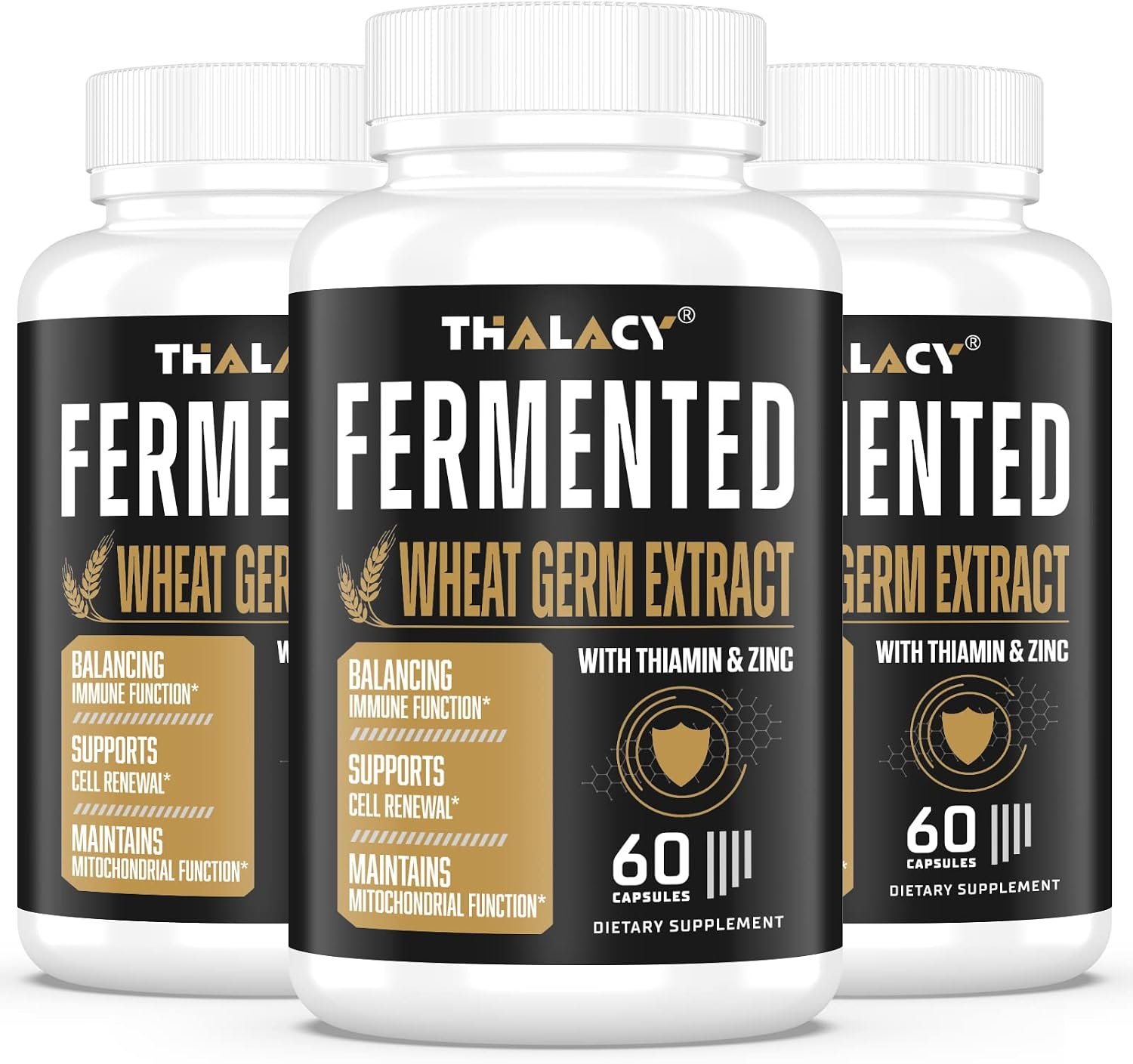 Spermidine Supplement, Wheat Germ Extract & Zinc, 180 Capsules