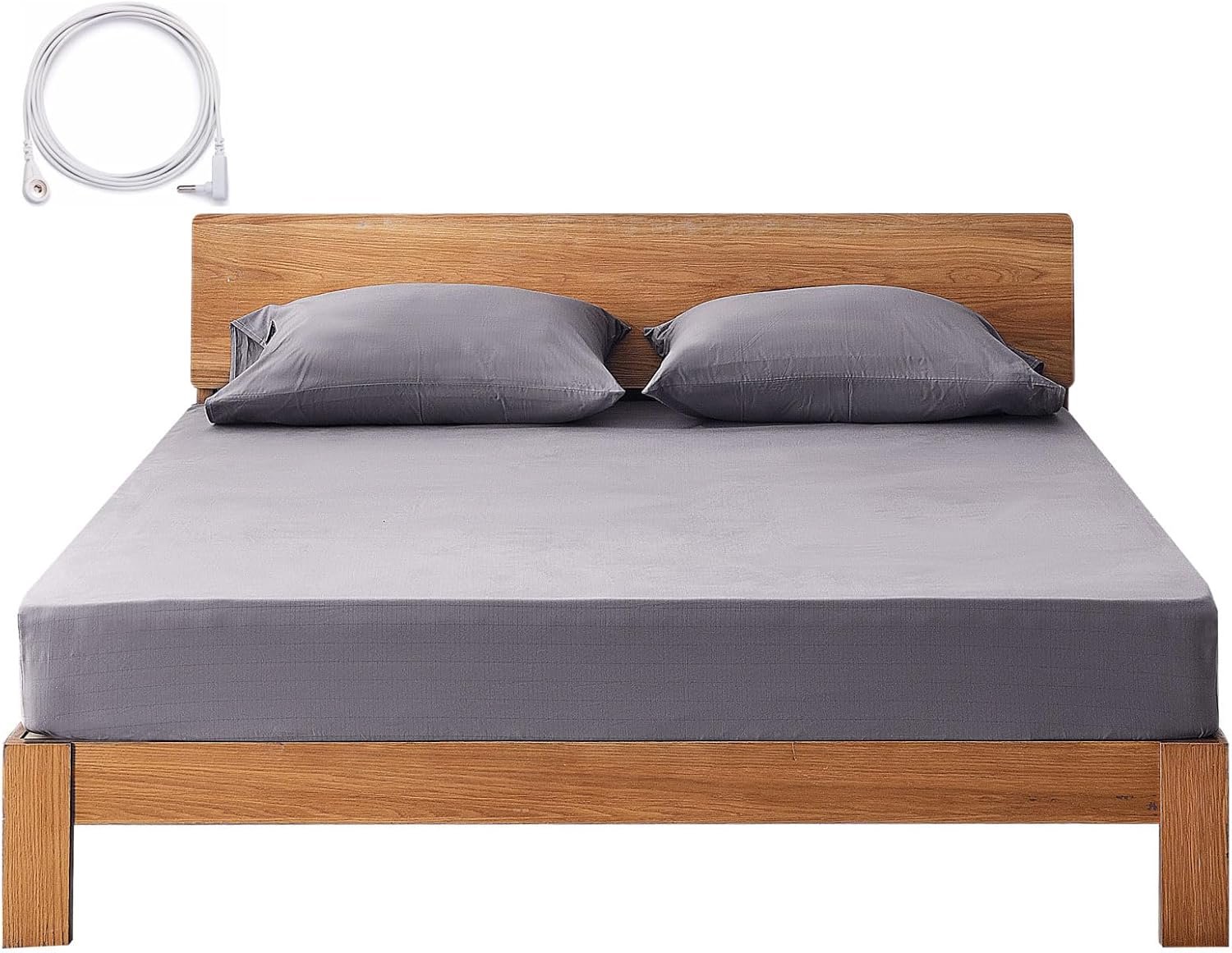 Grounding Sheets King Deep Pocket 20% Silver Fiber and 80% Organic Cotton, Fitted Earth Grounded Bed Sheets for Improved Sleep (Deep Grey, King – 78″x80″x15″)