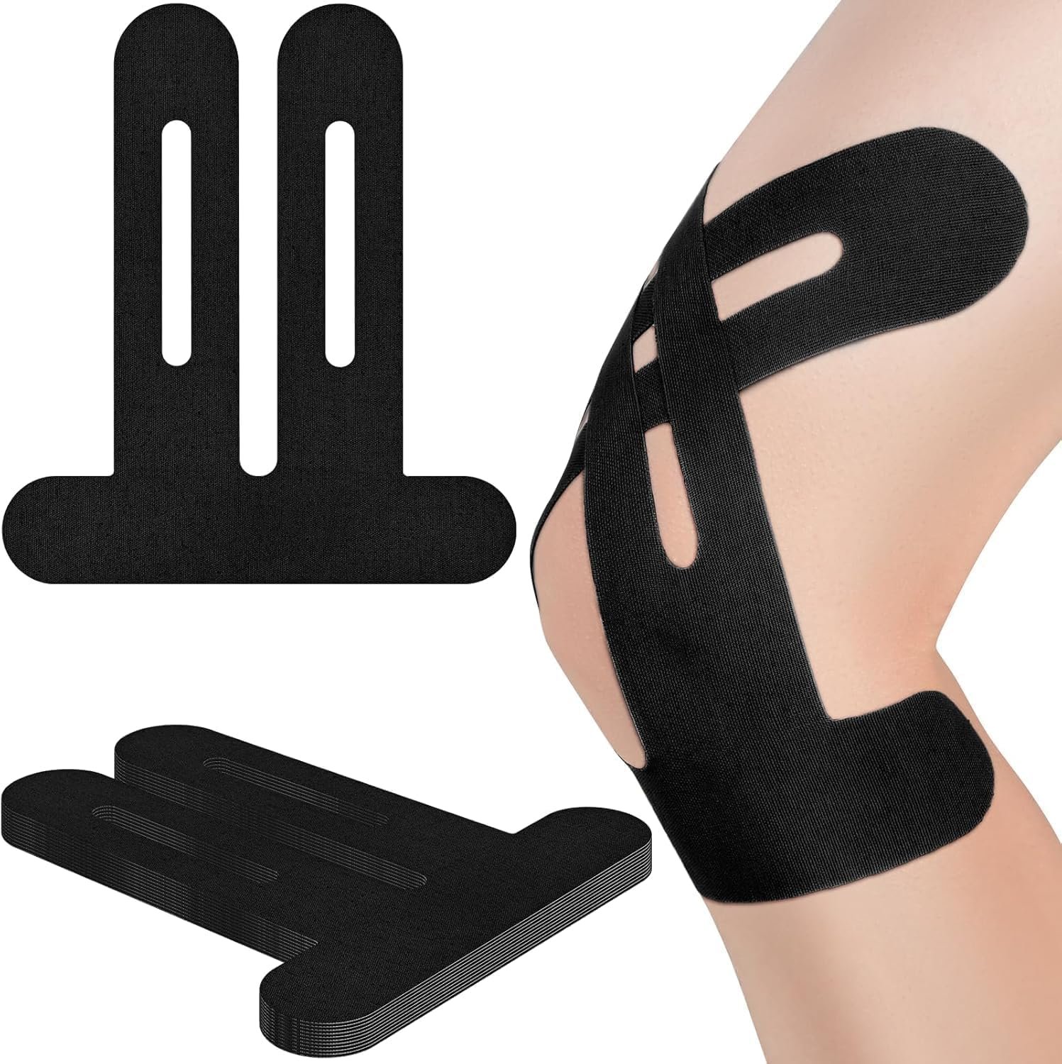Kinesiology Tape, 60 Count Knee Pain Relief Pre Cut, Latex Free, Support