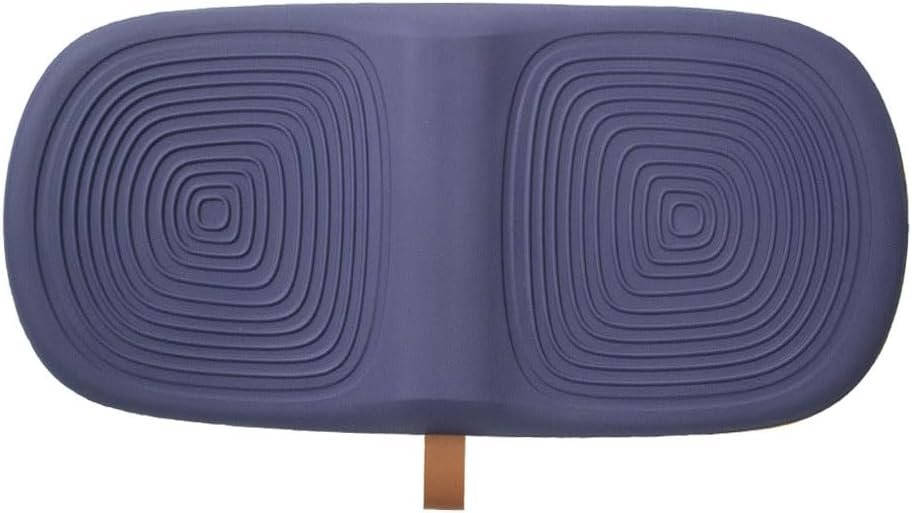 Ergonomic Wooden Balance Board, Anti-Fatigue Wobble Board, Anti-Slip Balance Board with PU Cushioned Top, Standing Desk Mats, Rocker Board, Office Accessories, Blue