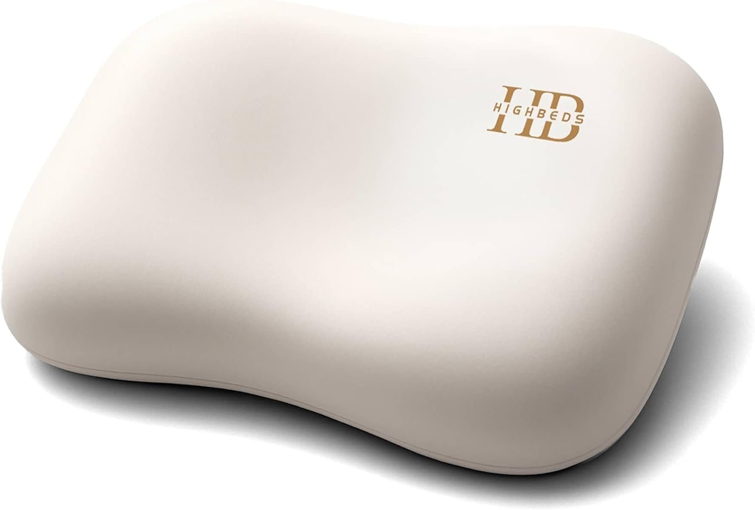 HighBeds Cervical Neck Pillow – Side Sleeper Pillow for Neck Pain Relief, Soft Ergonomic Memory Foam Pillows Ice Silk Zipperless Pillowcase, Eco-Friendly and Durable Material (White)