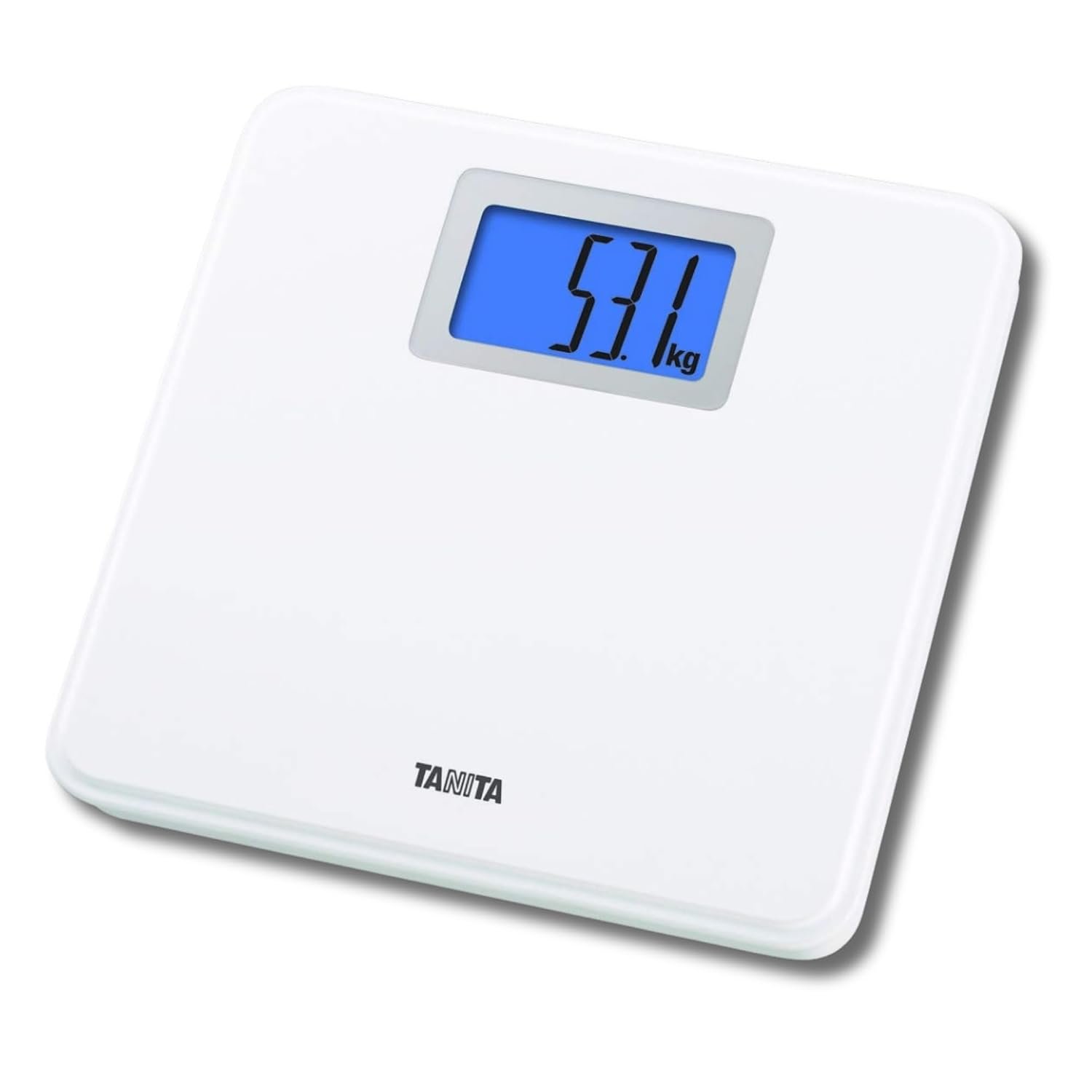 Tanita HD-662 Digital Weight Scale (White) – Japan Technology Bathroom Scale with 330 lb Weight Capacity – 2″ Blue Backlit Large LCD Display – Accurate, Durable, Step-On Operation