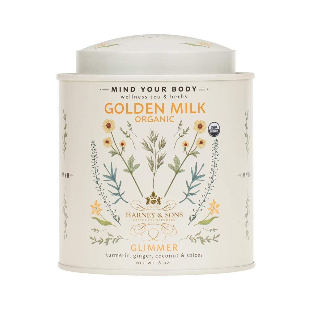 Harney & Sons Golden Milk Powder Tin, Turmeric Spice Blend, 8 oz