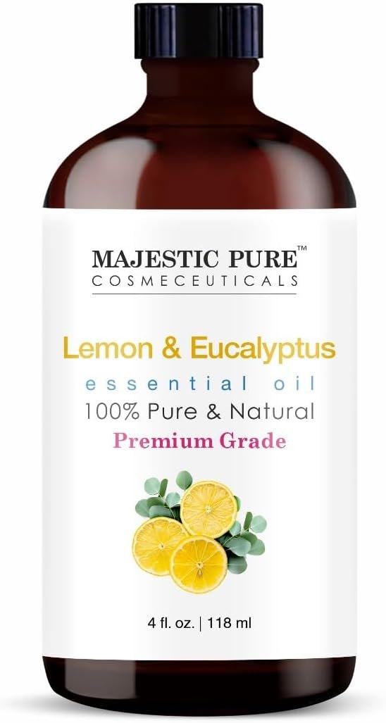 Majestic Pure Lemon Eucalyptus Essential Oil for Diffuser – 4 Fl Oz