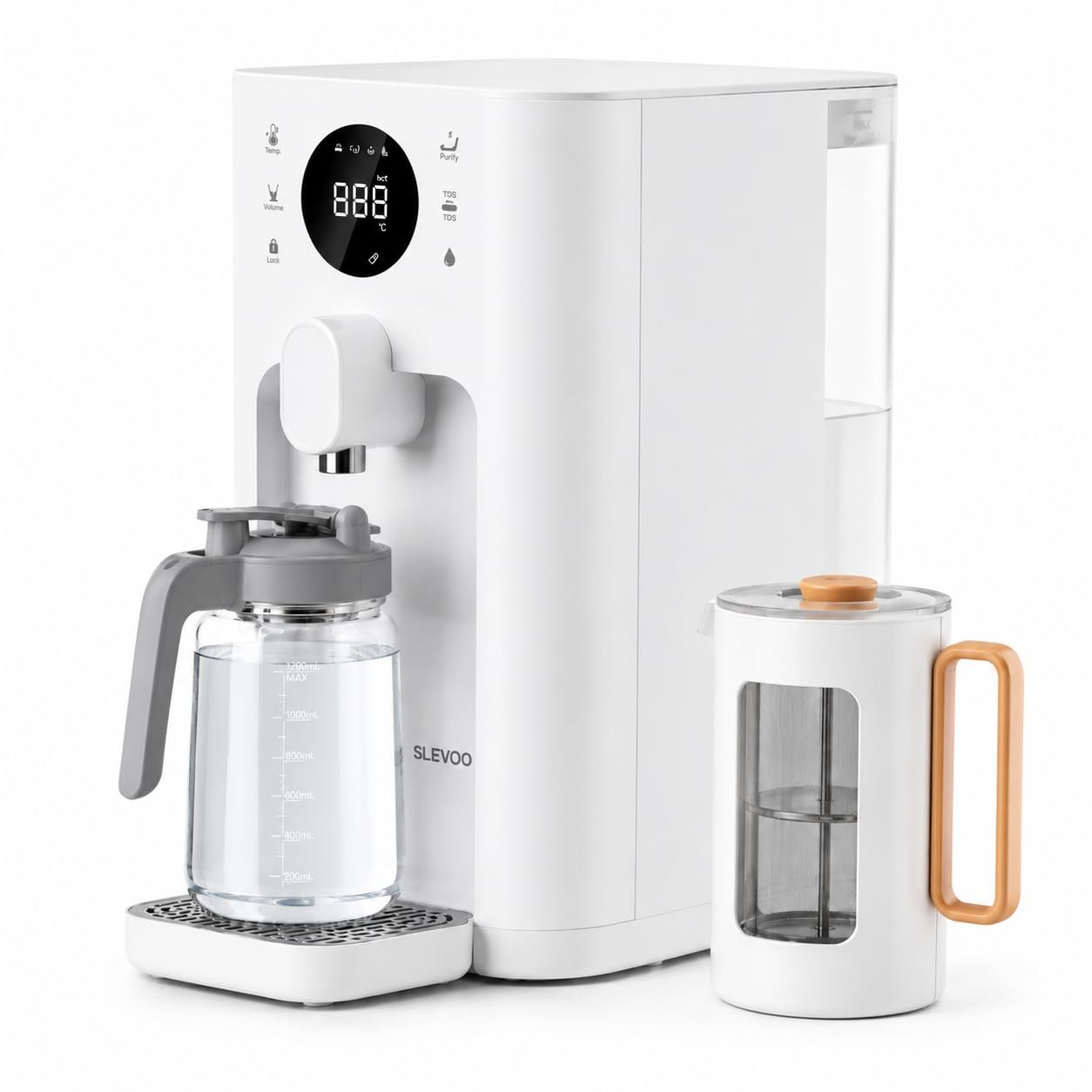 Countertop Reverse Osmosis Water Filter System with UV, 6-Stage RO Filtration, No Installation, Real-Time TDS Display, BPA-Free, Dual Glass Pitchers for Baby Food Preparation & Family Cooking