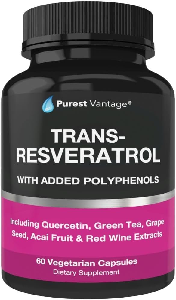 Resveratrol Supplement – Potent 1400mg Formula, 60 Capsules