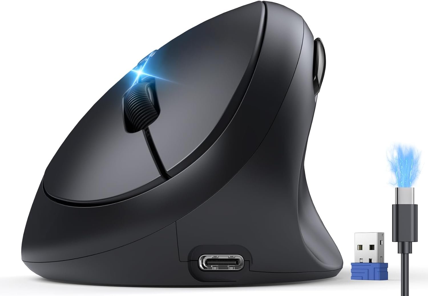 TECKNET Ergonomic Mouse, Bluetooth 5.0/3.0 & USB A, Wireless Vertical Mouse