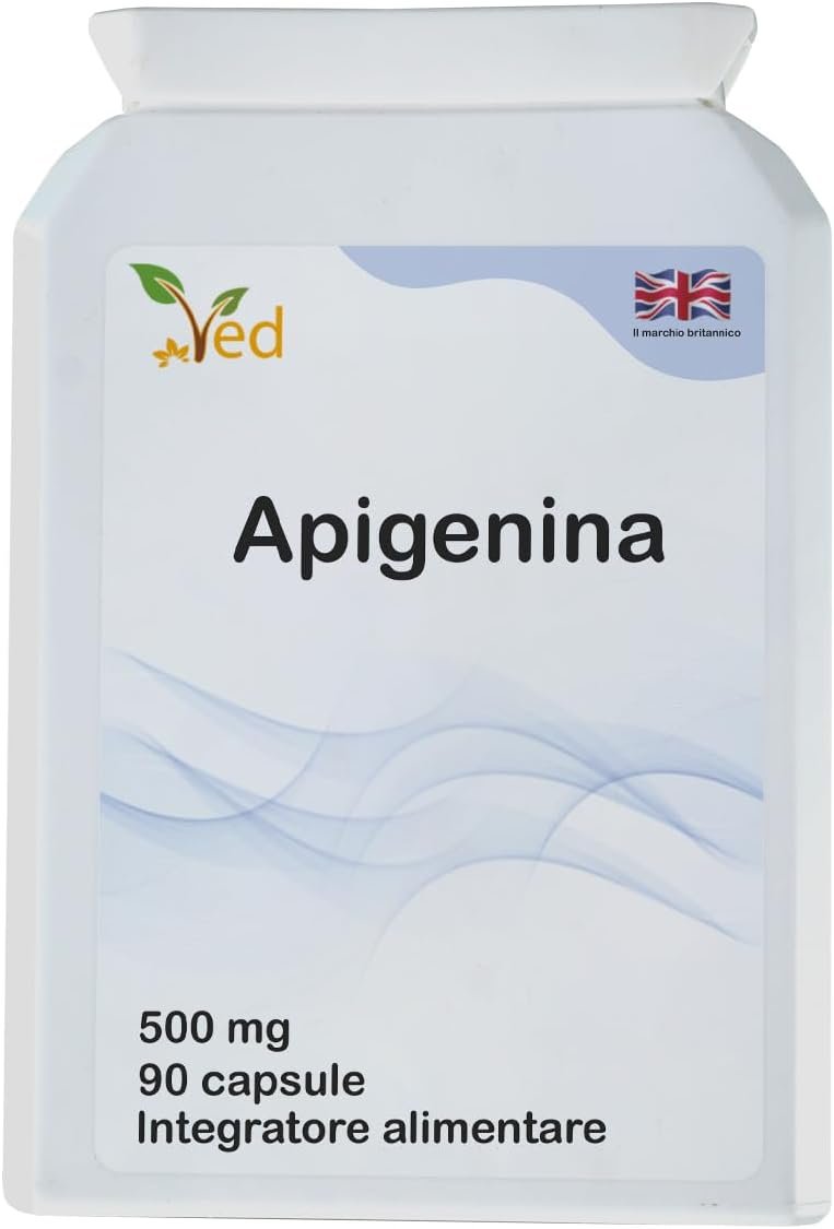 Ved Apigenin 50mg, Optimal Dose for Sleep & Relaxation Support, Grapefruit Source, 90 Vegan Capsules,(3 Months Supply)