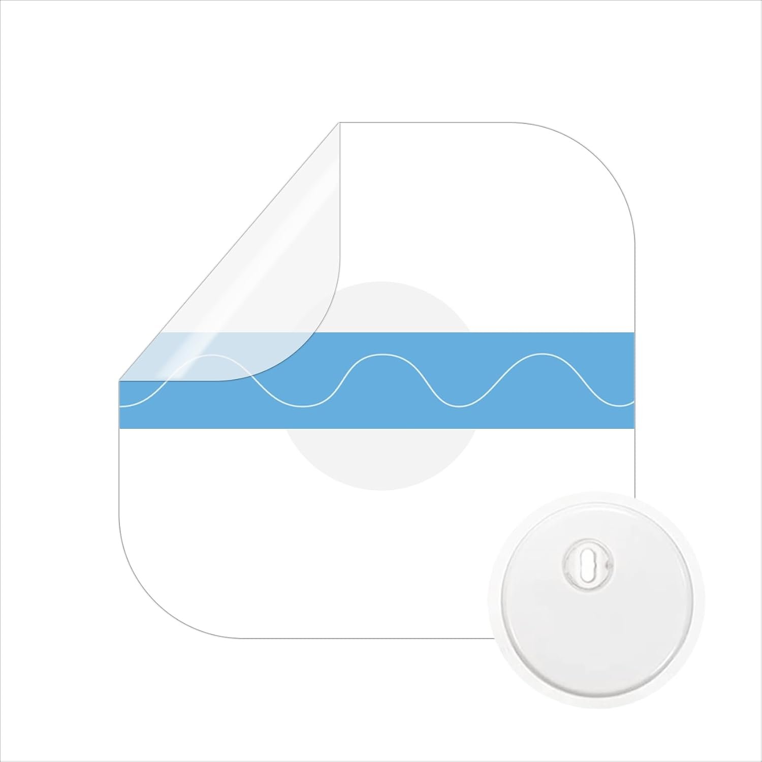 Waterproof Sticker for Freestyle Libre 3 Sensor Covers-50 PCS Waterproof for FreestyleLibre3 CGM Patches Adhesive (for Freestyle Libre 3 (6.5cm), 50 Pcs)