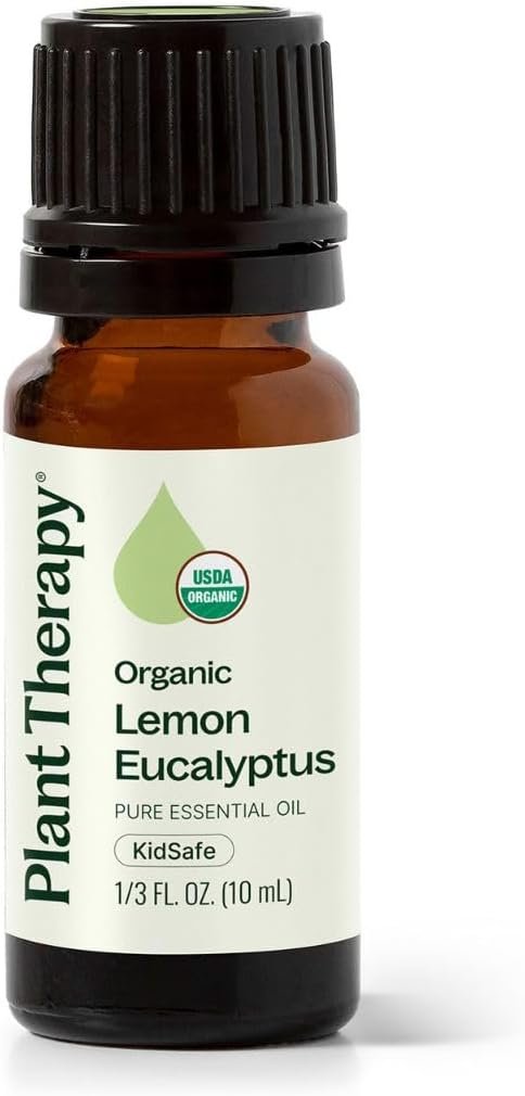 Plant Therapy Organic Lemon Eucalyptus Essential Oil 10 mL, Pure, Undiluted