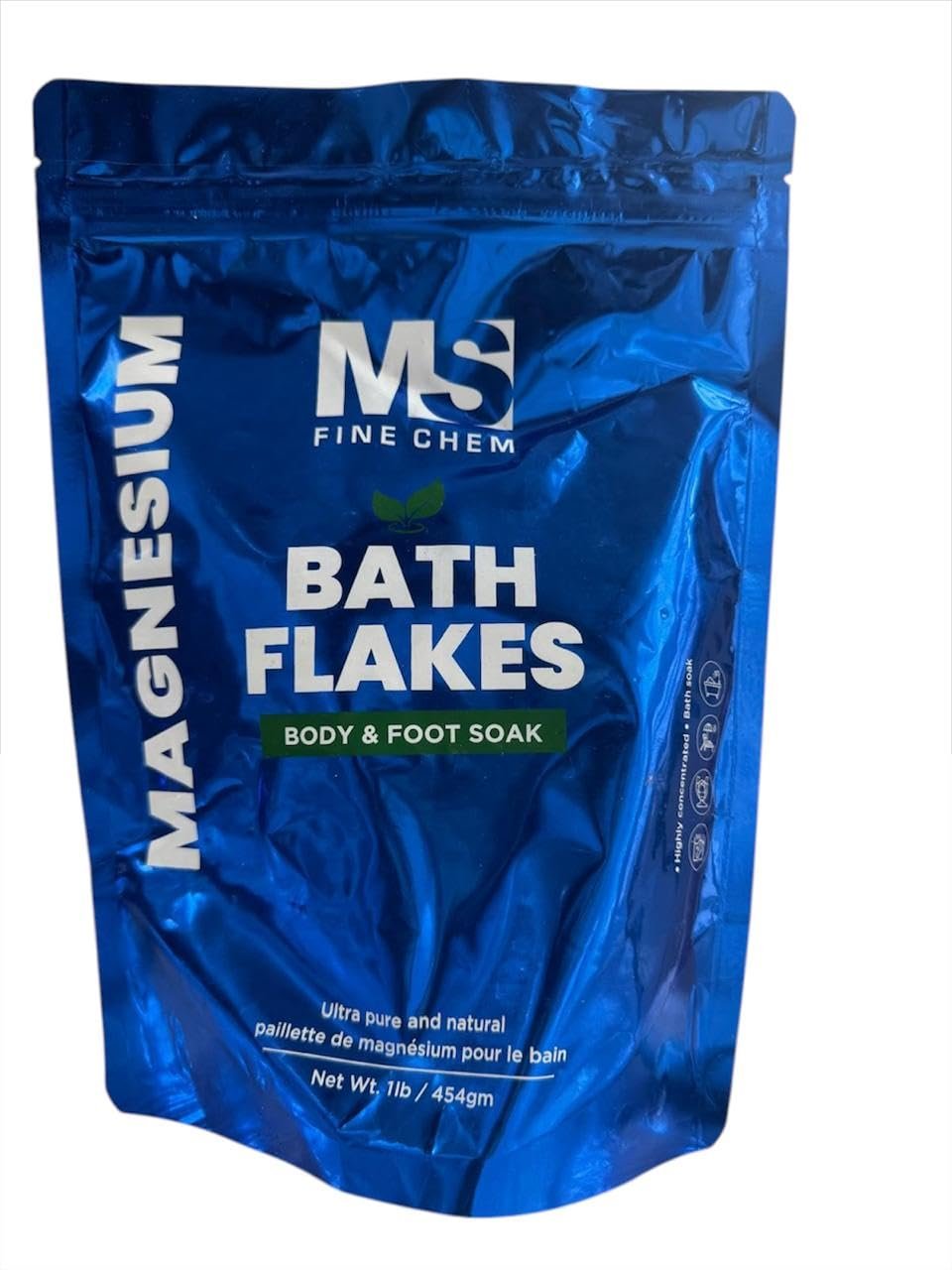 Pure Magnesium Flakes, 1lb| Great for Foot & Body Bath Soaks | Natural Magn
