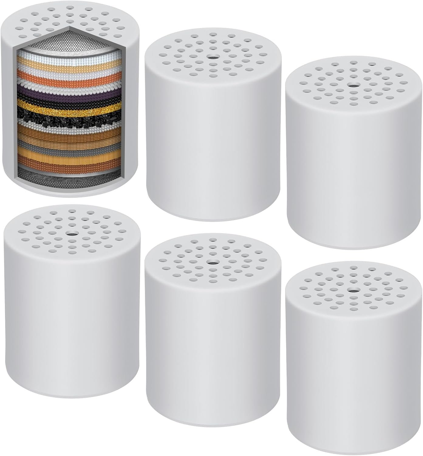 4 Pack Shower Filter Replacement Cartridge, 20 Stage for Hard Water