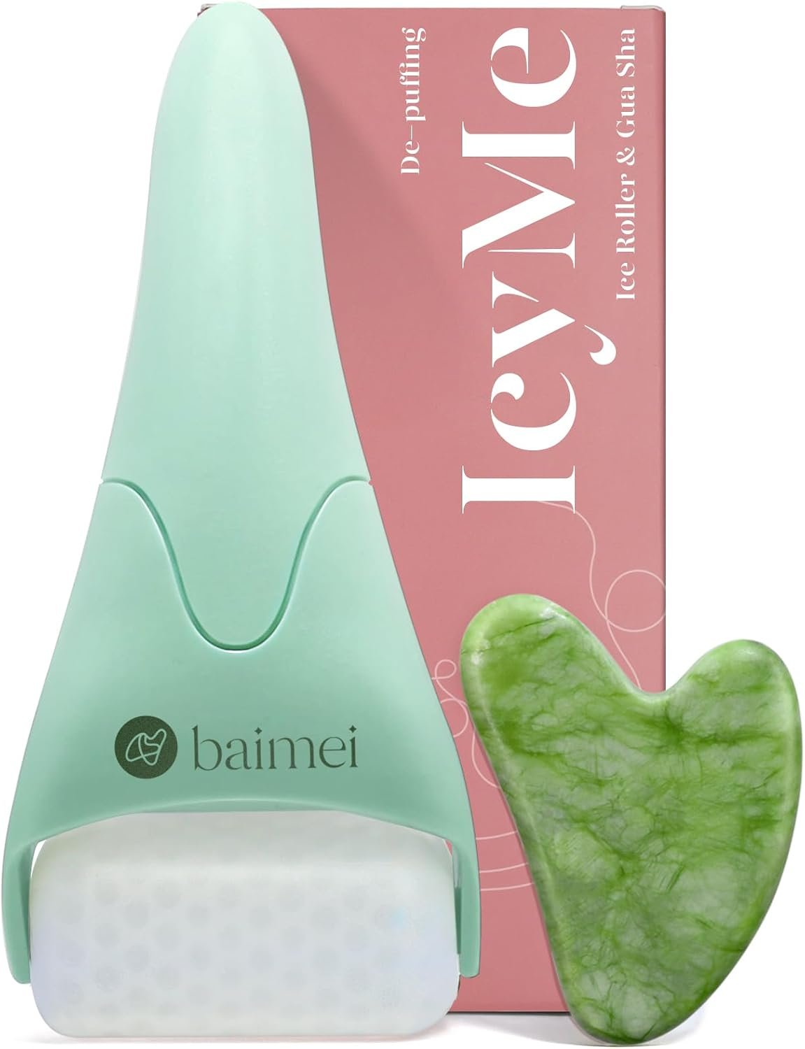 BAIMEI IcyMe Ice Roller and Gua Sha Facial Tools Reduces Puffiness