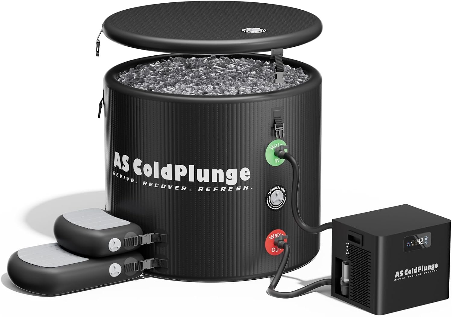 AS ColdPlunge 1/3 HP Ice Bath Chiller & 120 Gal Cold Plunge Tub Kit