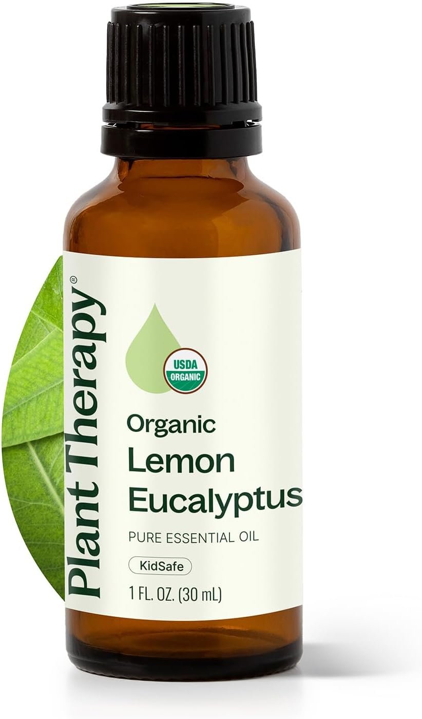 Plant Therapy Organic Lemon Eucalyptus Essential Oil 30 mL, USDA Certified