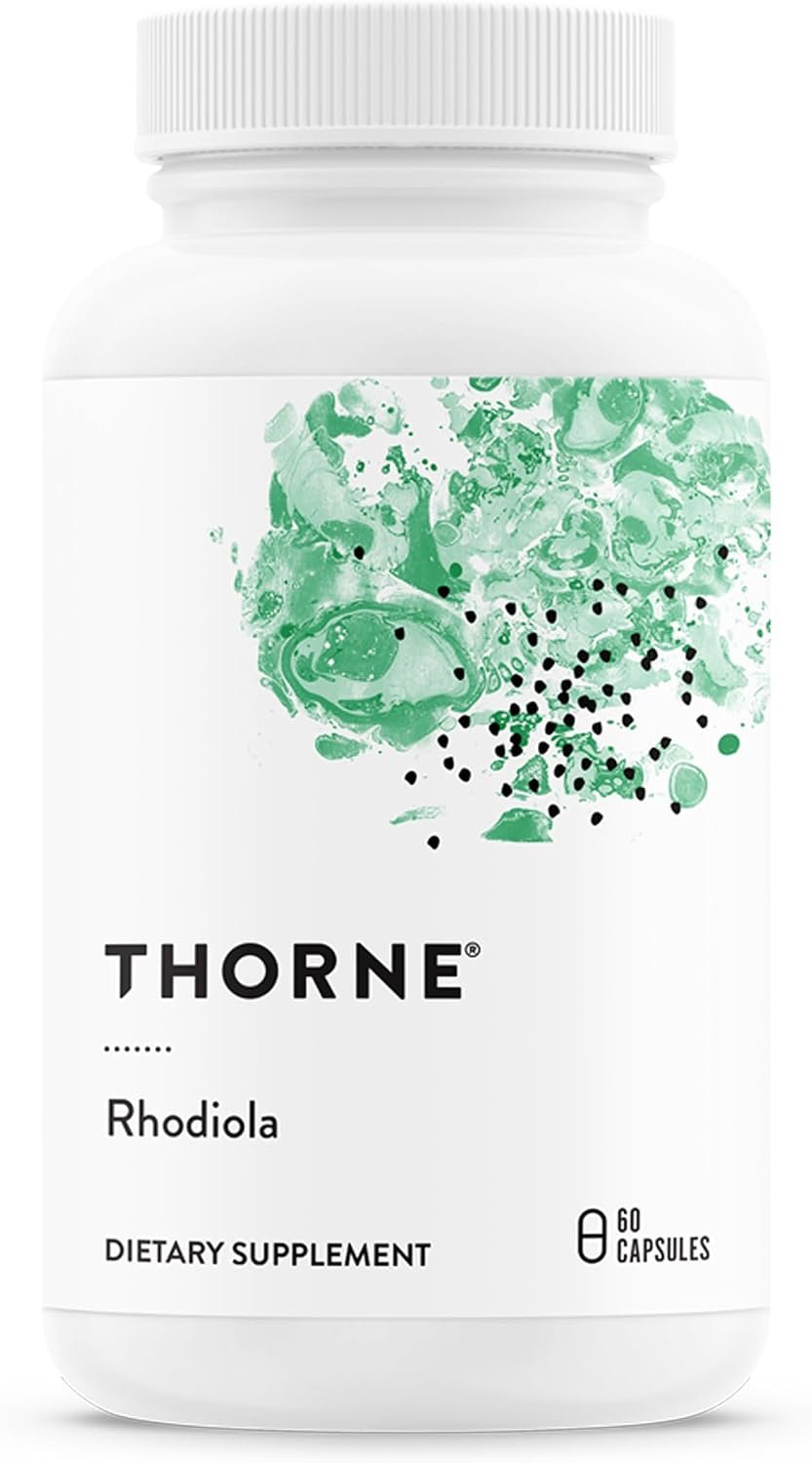 Thorne Rhodiola, 100 mg Rhodiola Rosea Extract, 60 Capsules