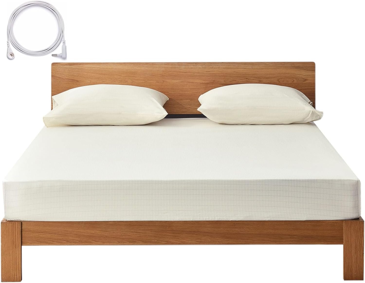 Grounding Sheets King Deep Pocket 20% Silver Fiber and 80% Organic Cotton, Fitted Earth Grounded Bed Sheets for Improved Sleep (Beige, King – 78″x80″x15″)