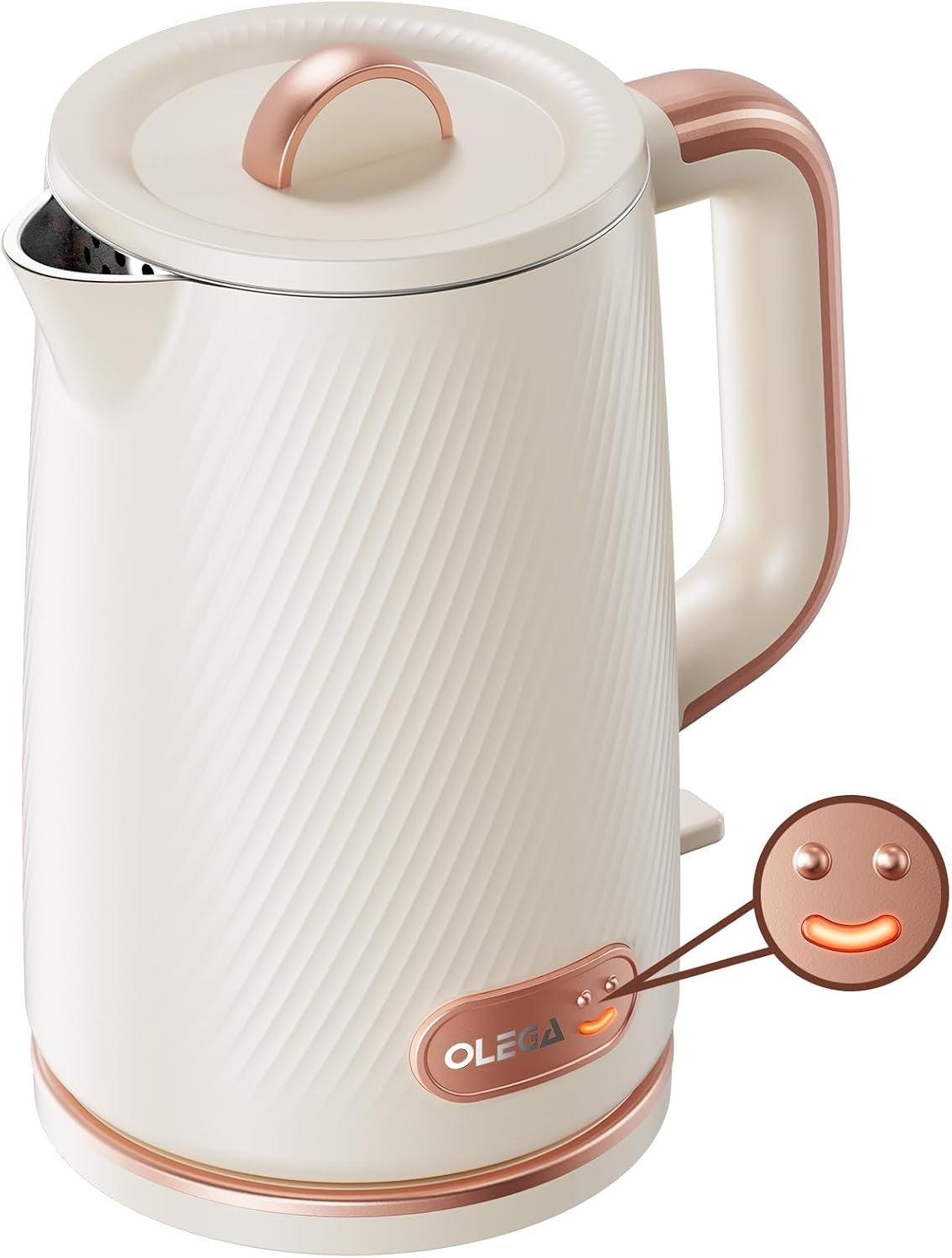 OLEGA Electric Tea Kettle: 1200W Fast Boil Electric Water Kettles 1.5L