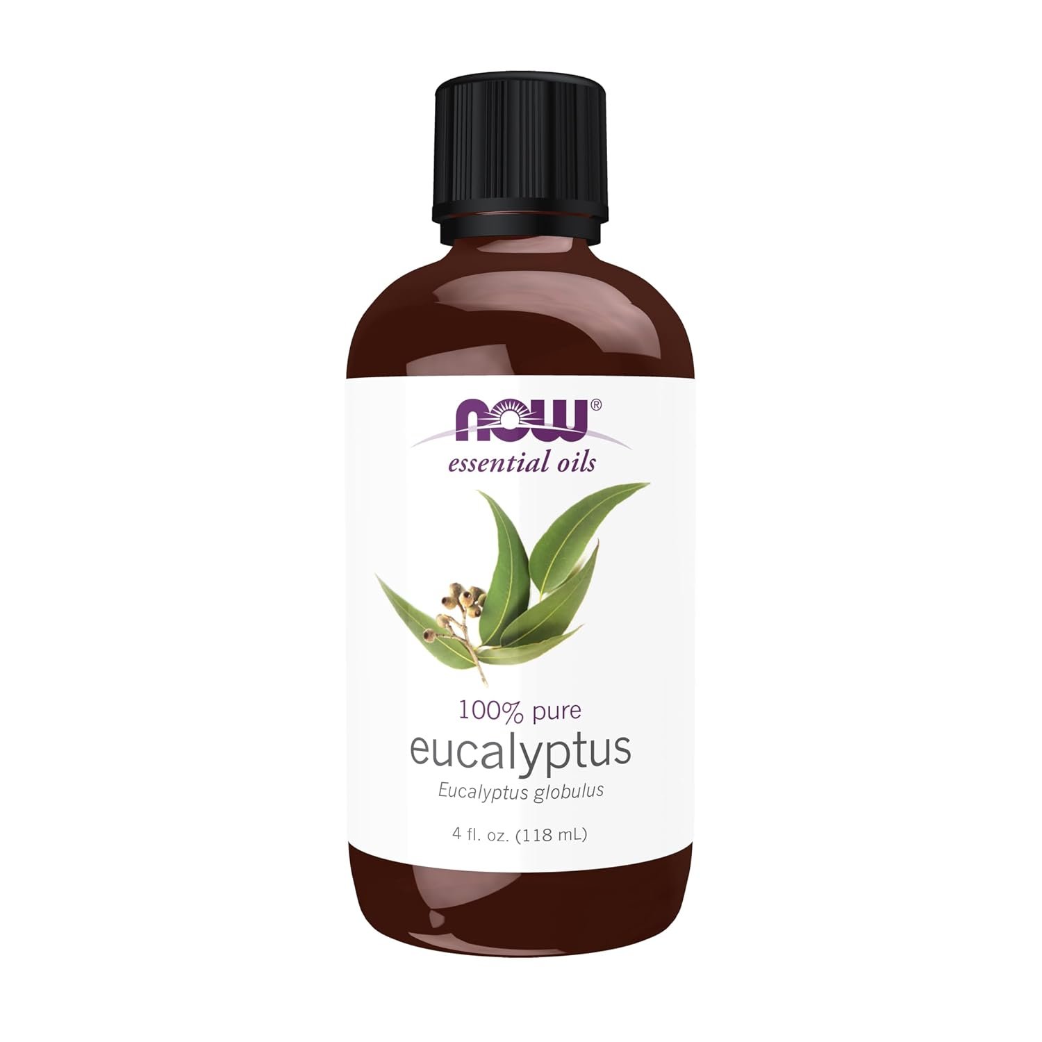 NOW Essential Oils, Eucalyptus Oil, Undiluted, Steam Distilled, 4 fl. oz
