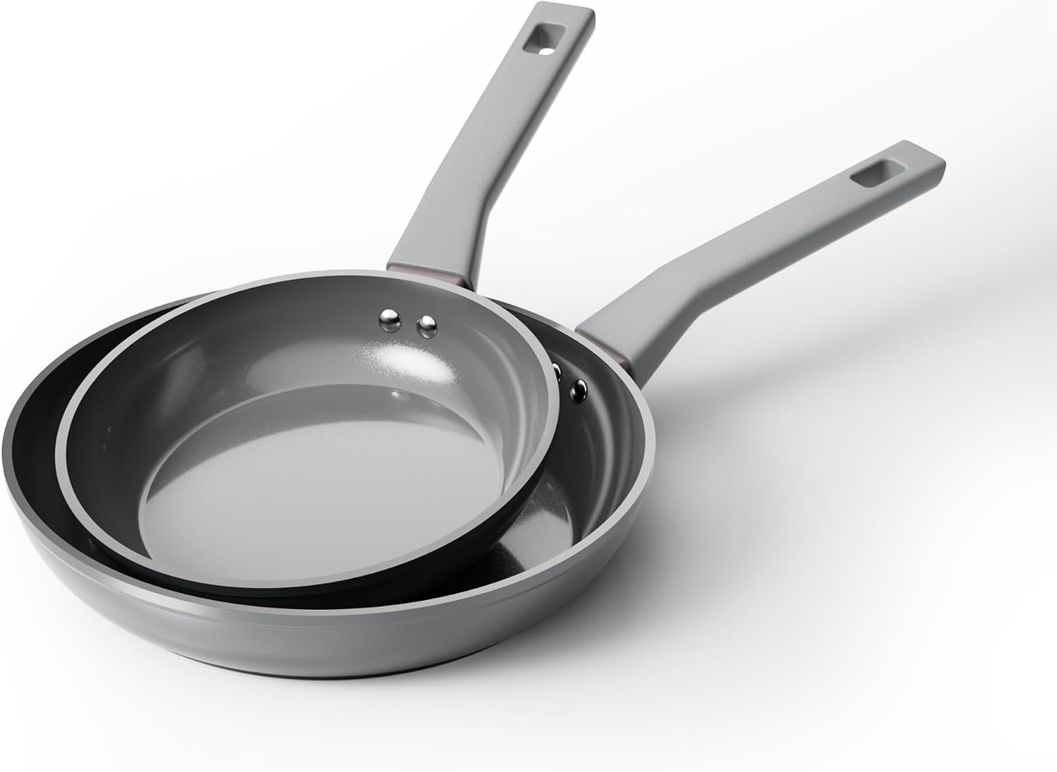 Sanho 8” 10” NonStick Frying Pan, Diamond-Titanium Ceramic Frying Pans Skillet, Non Stick Egg Pans with Stay Cool Handle for Induction, Dishwasher & Oven Safe, PTFE & PFOA Free, Non Toxic