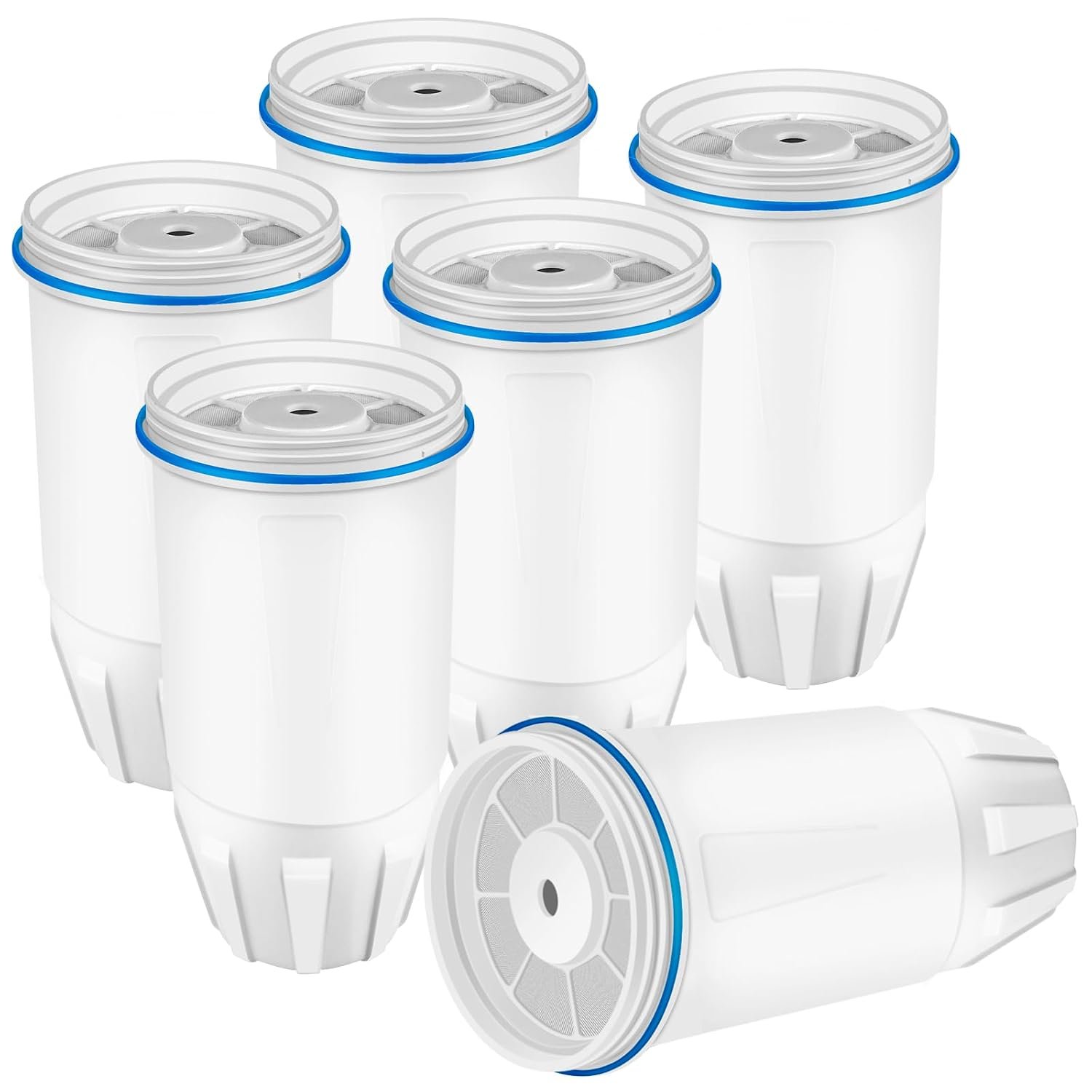 6 Pack Replacement Filter for Zero Water, Fit Pitcher And Dispenser ZP-010 ZD-032-RR ZR-001 ZR-004 ZP-006 ZD-018, 5-Stage Filter System 0 TDS, Certified to Reduce Lead Chromium and PFOA/PFOS, SETFEEL
