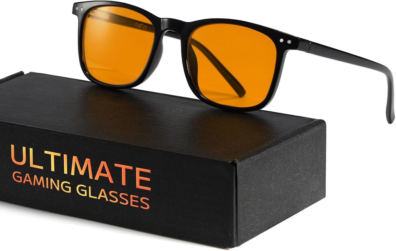 TIJN Blue Light Blocking Glasses, Square Frame for Computer Gaming