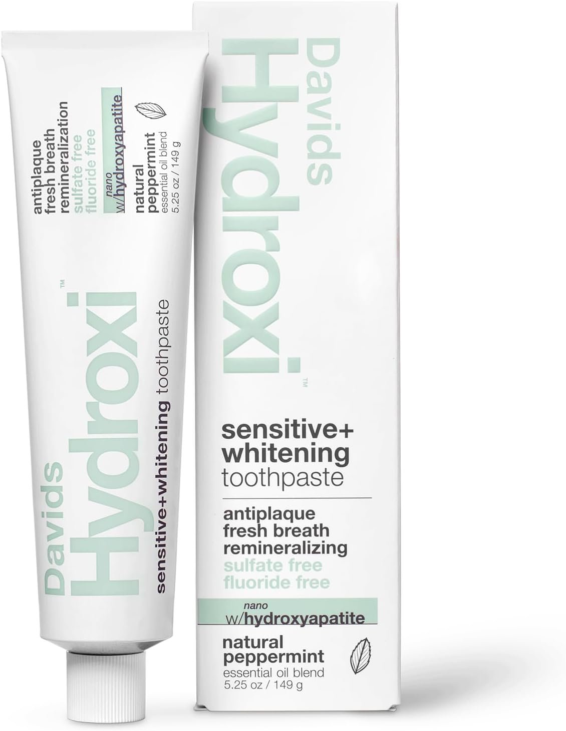Davids Nano Hydroxyapatite Toothpaste Sensitive Whitening Peppermint 5.25oz