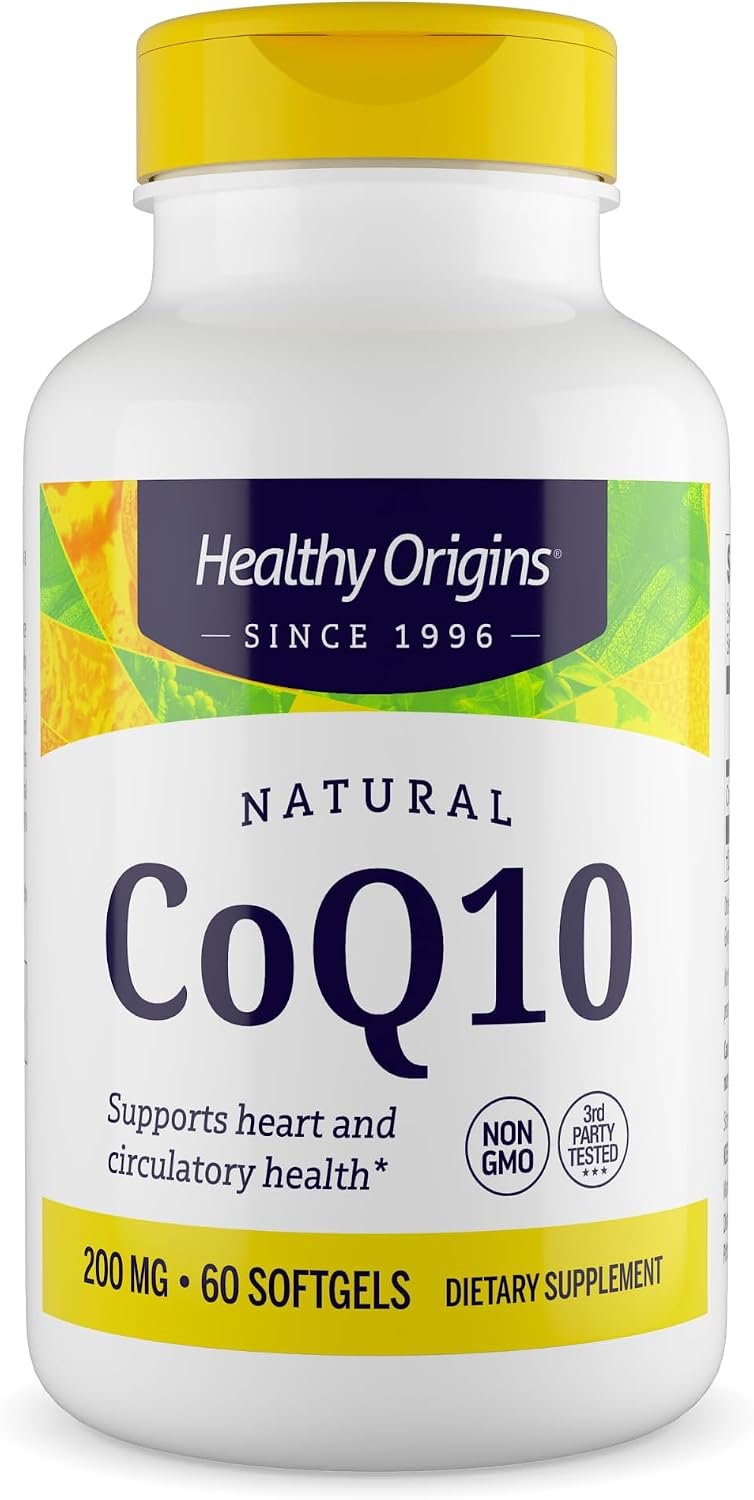 Healthy Origins CoQ10 200 mg, Kaneka Q10, 60 Softgels
