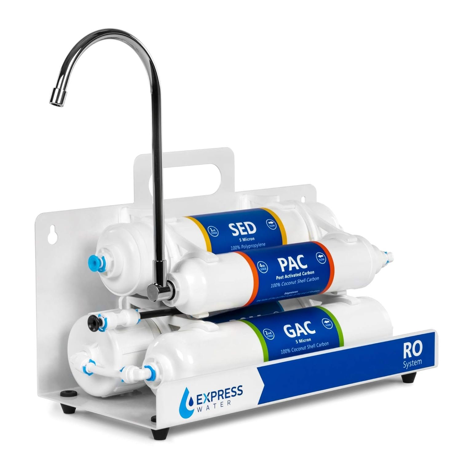 Express Water Countertop Reverse Osmosis Water Filtration System, White