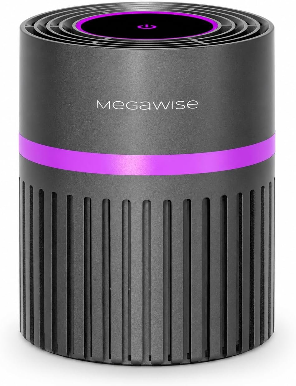 MEGAWISE H13 HEPA Air Purifier, 3-Stage Filter for Bedroom Office