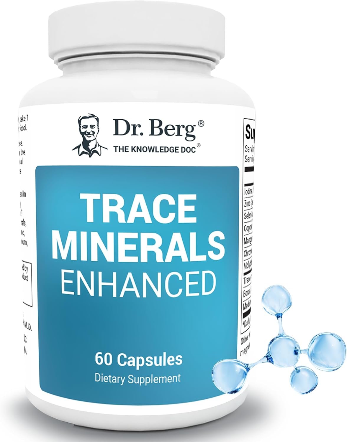 Dr. Berg Trace Minerals Enhanced | 100 mg Mineral Complex | 60 Capsules