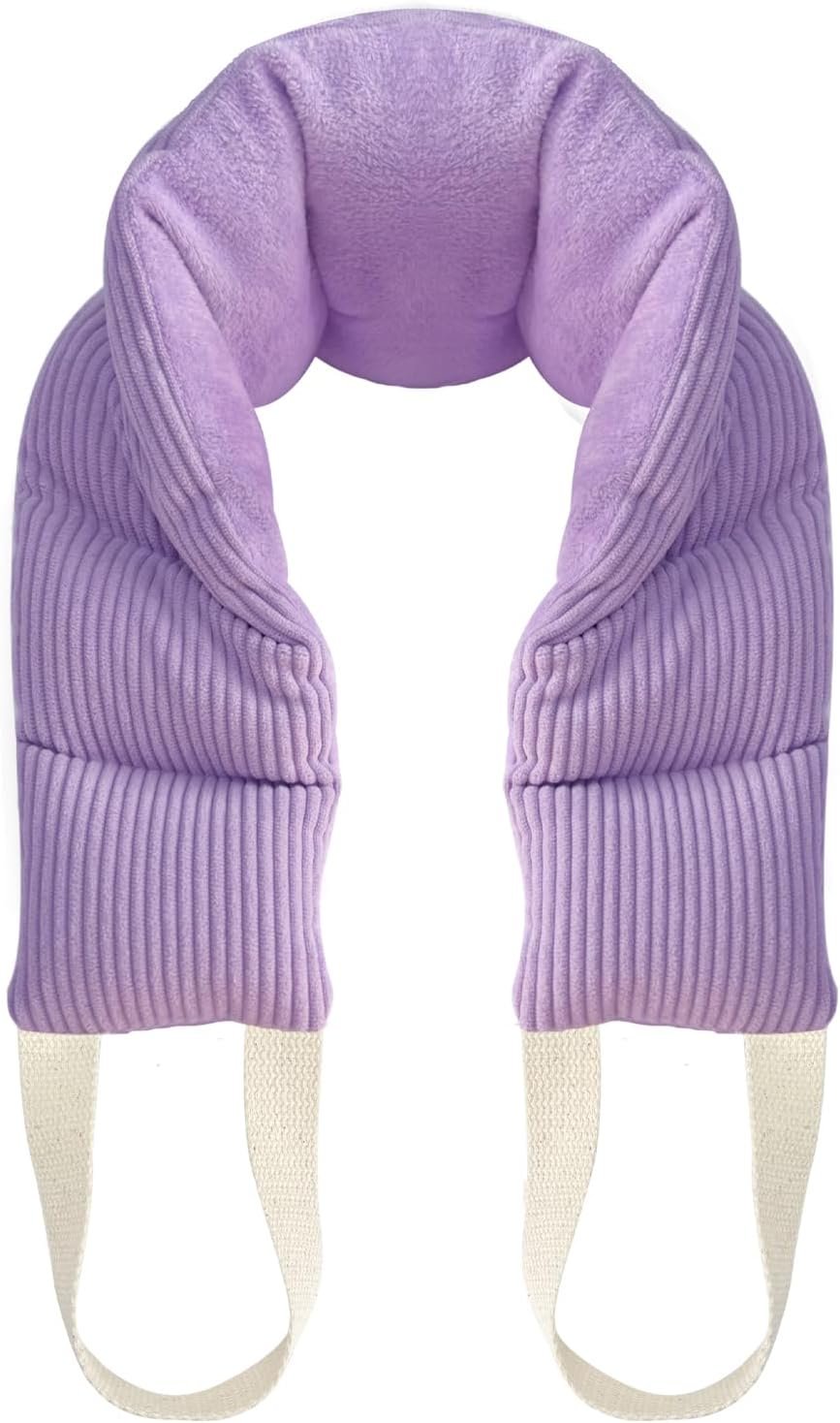 uncn Heating Pad for Neck and Shoulders and Back Moist Small Microwavable Neck Wrap Warmer Weighted Heat Wrap Microwave Heatable Rice Beanbag Cervical Hot Pack Lavender Scented 1.5Pounds