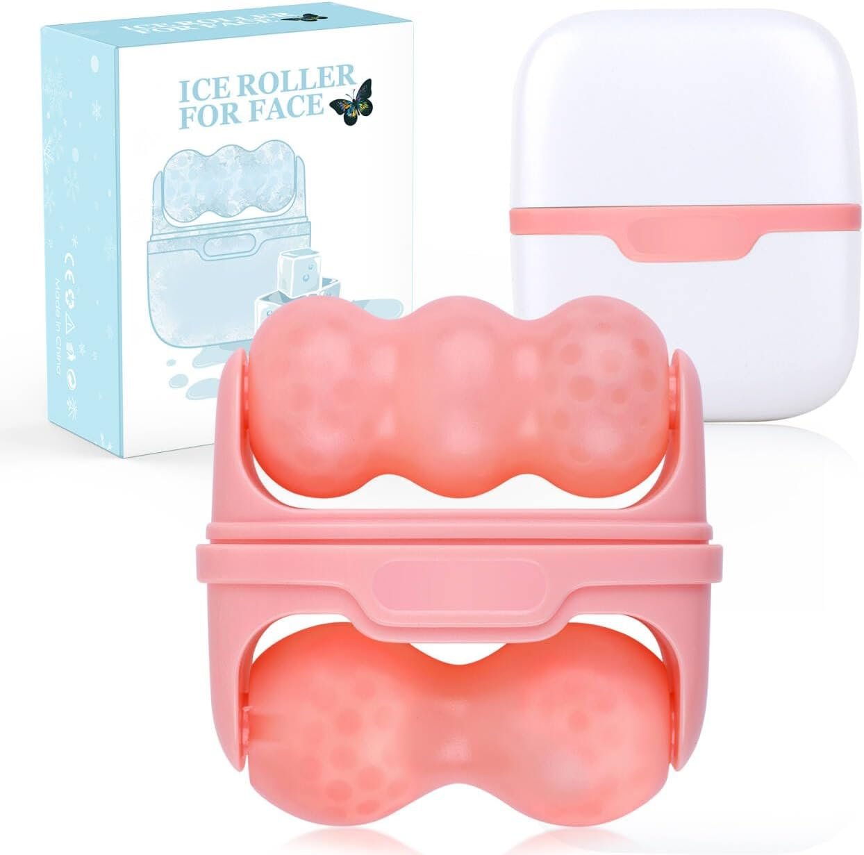 Fronnor Ice Roller for Face,Eyes,Cooling to Tighten Brighten Complexion, Soothing Skin Care Tool, Massager Under Eye Puffiness,Gift for Women