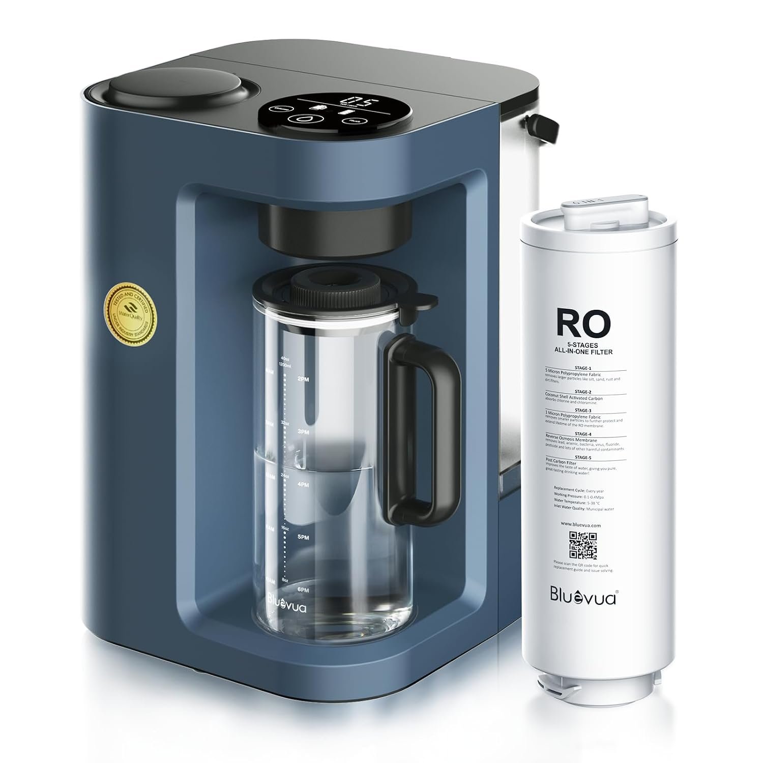 Bluevua RO100ROPOT-Lite Countertop Reverse Osmosis Water Filter