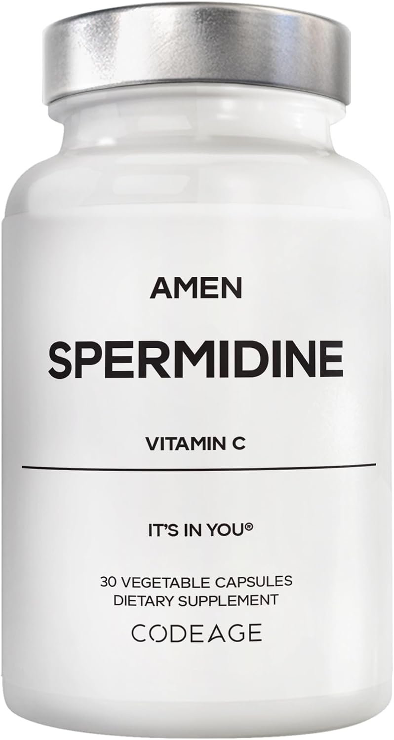 Amen Spermidine, Trihydrochloride, Vitamin C, Vegan, 30 Capsules
