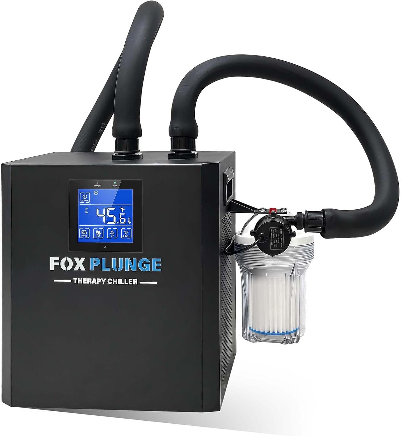 1/3 HP Cold Plunge Water Chiller with External Filter & Pump — Portable Ice Bath Cooling System for Home Muscle Recovery, LED Touchscreen & Insulated Hoses