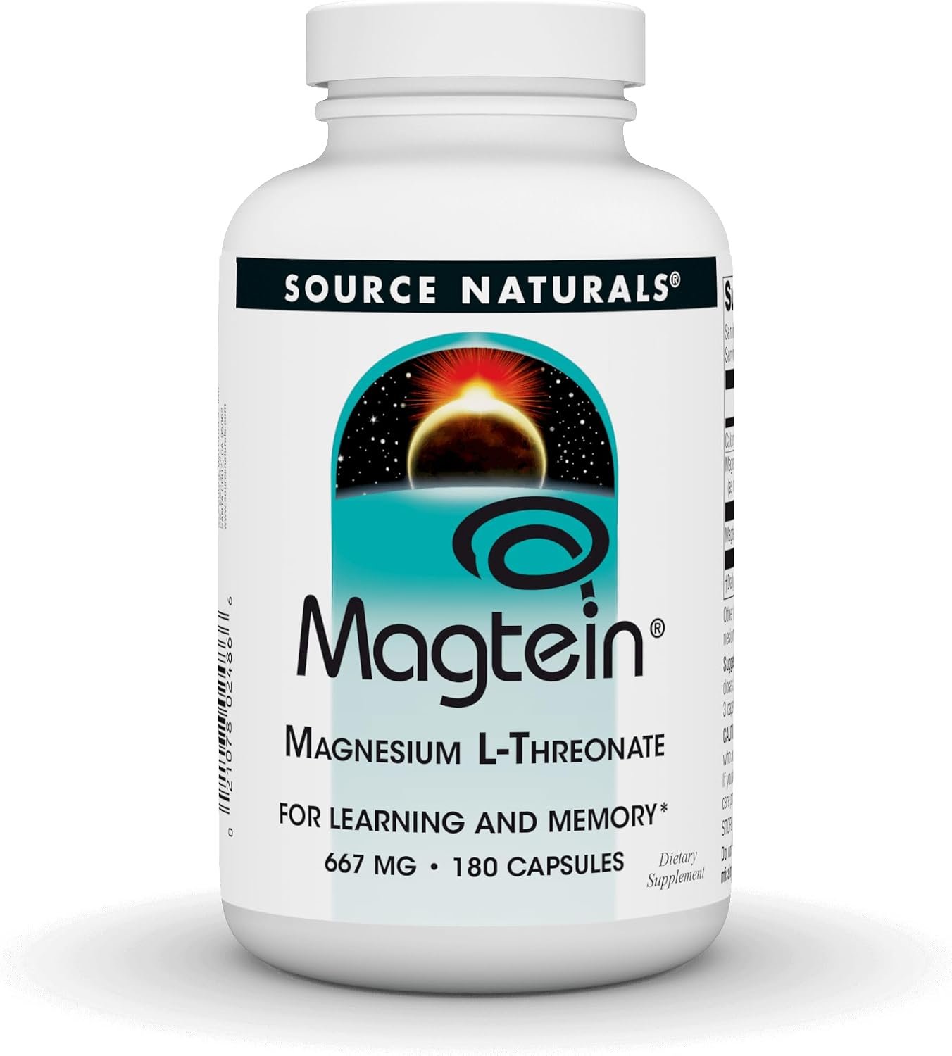 Source Naturals, Magtein Magnesium L-Threonate 667mg – 180 Capsules