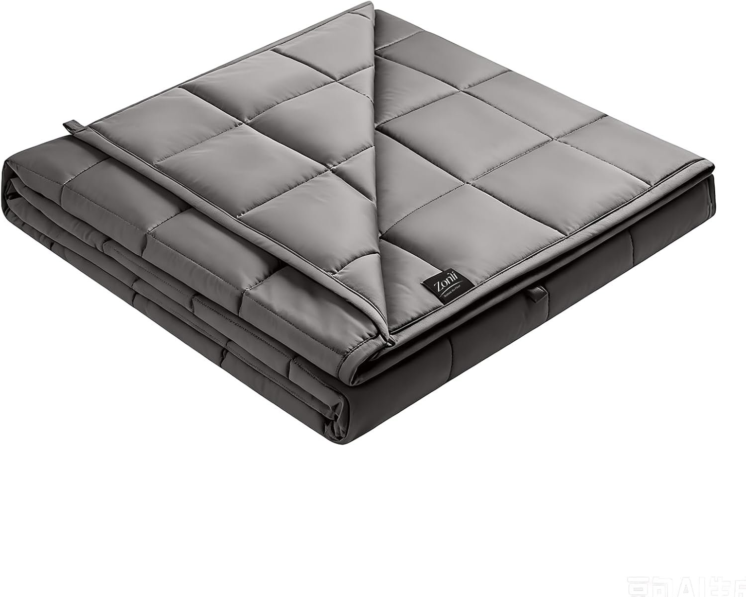 ZonLi Cooling Weighted Blanket for Hot Sleepers, Queen 48″x72″ 15lbs, Grey