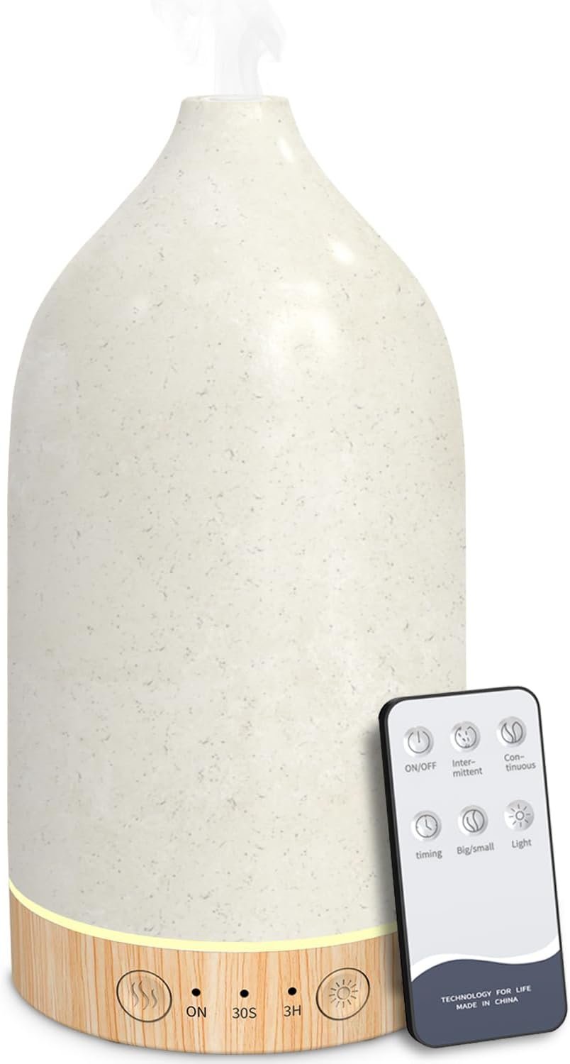 SPLITSKY 150ml Essential Oil Diffuser with Remote, Timers, 7-Color LED