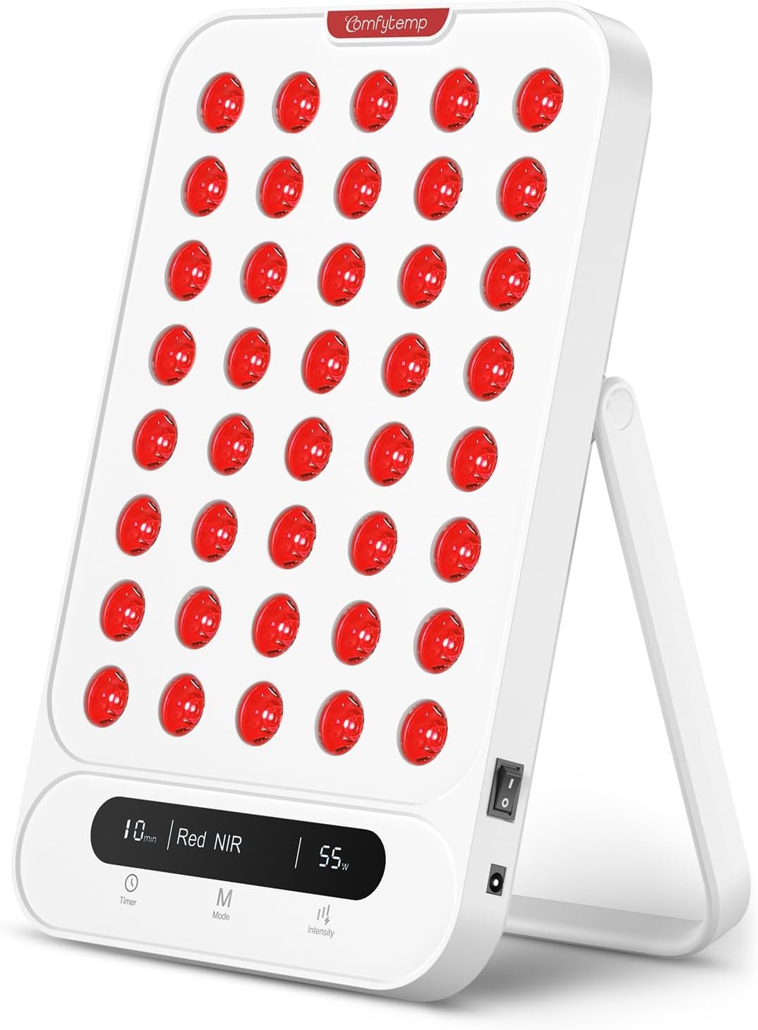 Comfytemp 55W Red Light Therapy Panel for Body, Dual-Chip 40 LEDs, Portable