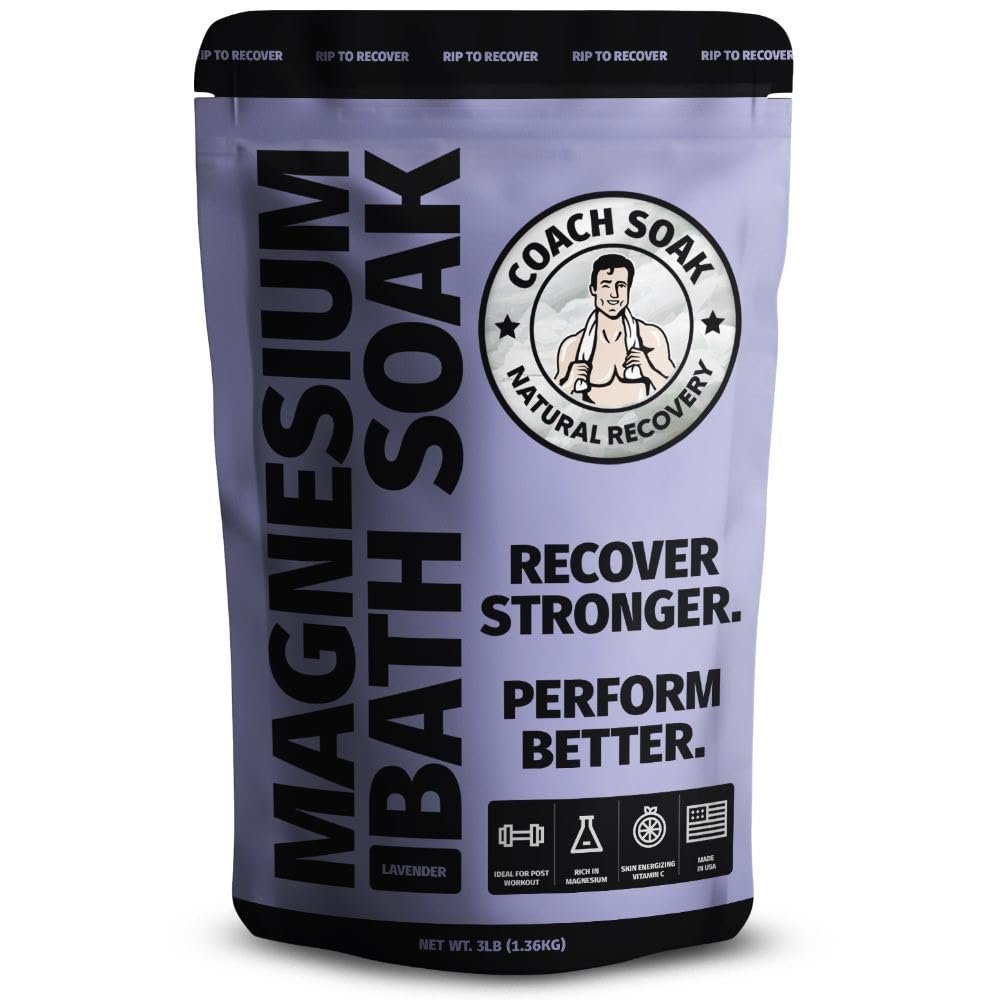 Coach Soak Magnesium Bath Soak – 3 lb, Calming Lavender Bath Salts