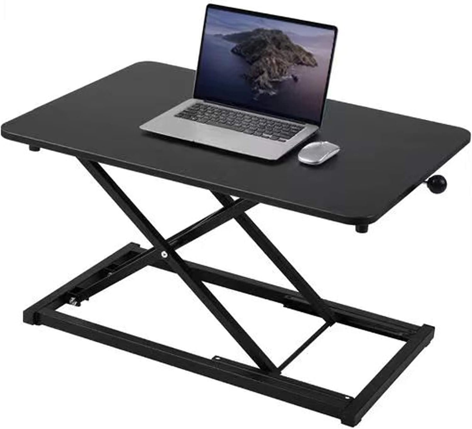 Height Adjustable Standing Desk Converter Keyboard Riser 23.6 Inch Black