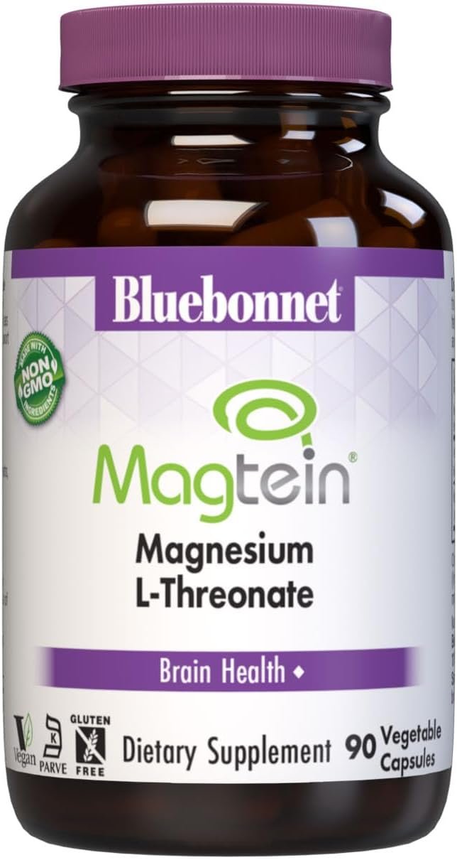 Bluebonnet Nutrition Magtein Magnesium L-Threonate, 90 Vegetable Capsules
