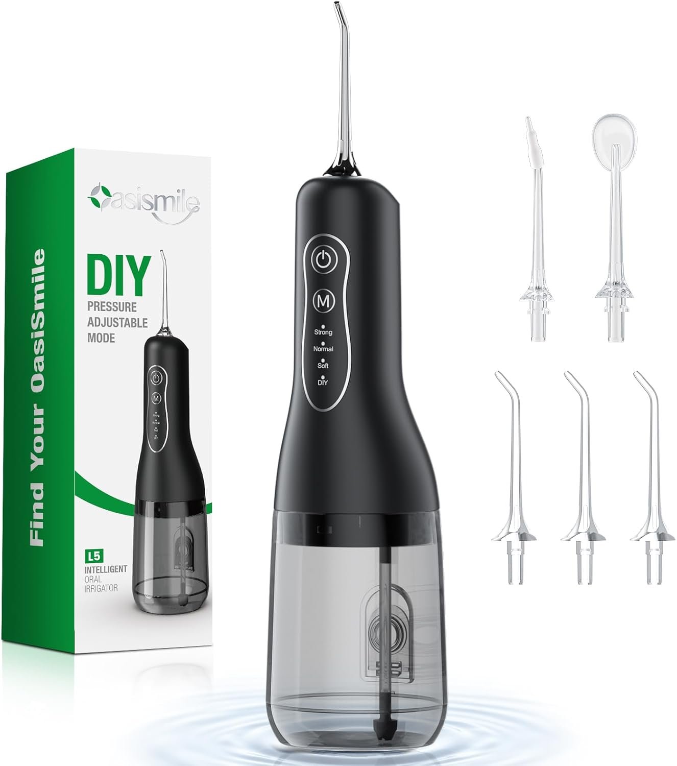 OasiSmile L5 Cordless Water Flosser,DIY Adjustable Pressure for Dental Care