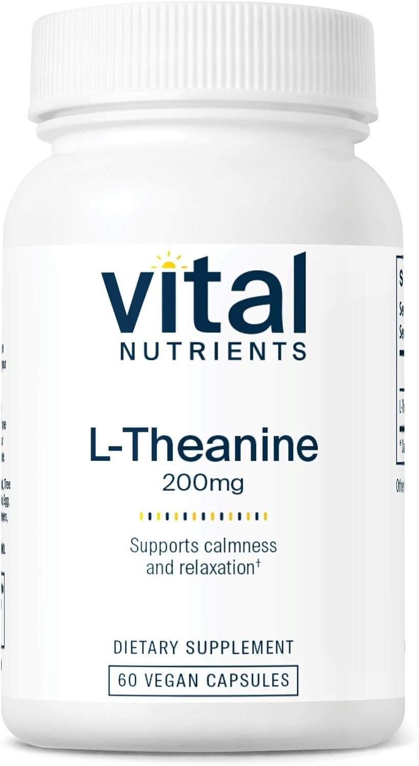 Vital Nutrients L-Theanine 200mg, 60 Capsules
