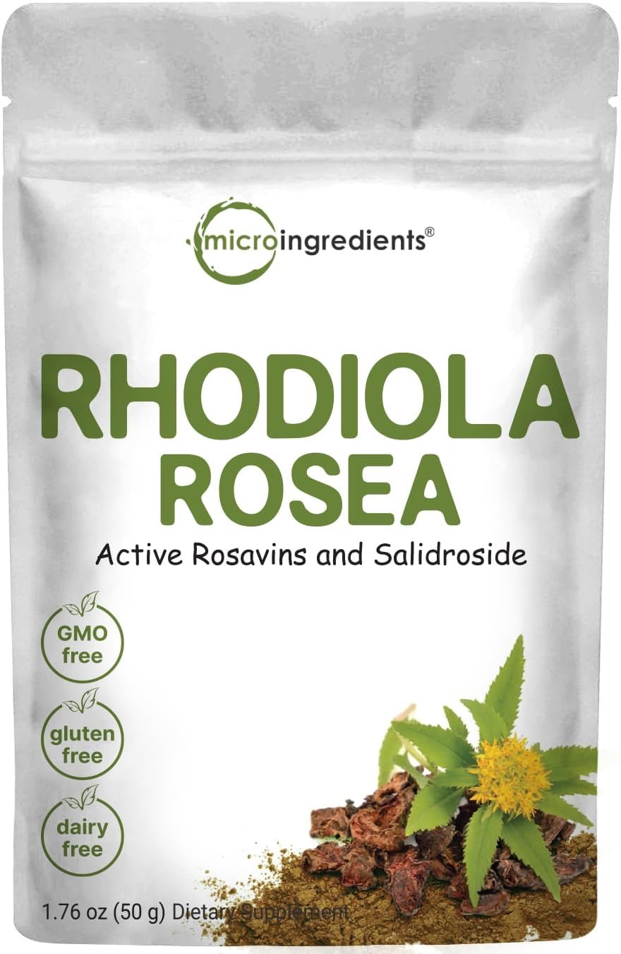 Rhodiola Rosea Root Extract, 50g Powder | Adaptogenic Herb Based Supplement with Active Rosavins & Salidrosides | Supports Energy & Relaxation | No GMOs, Filler Free