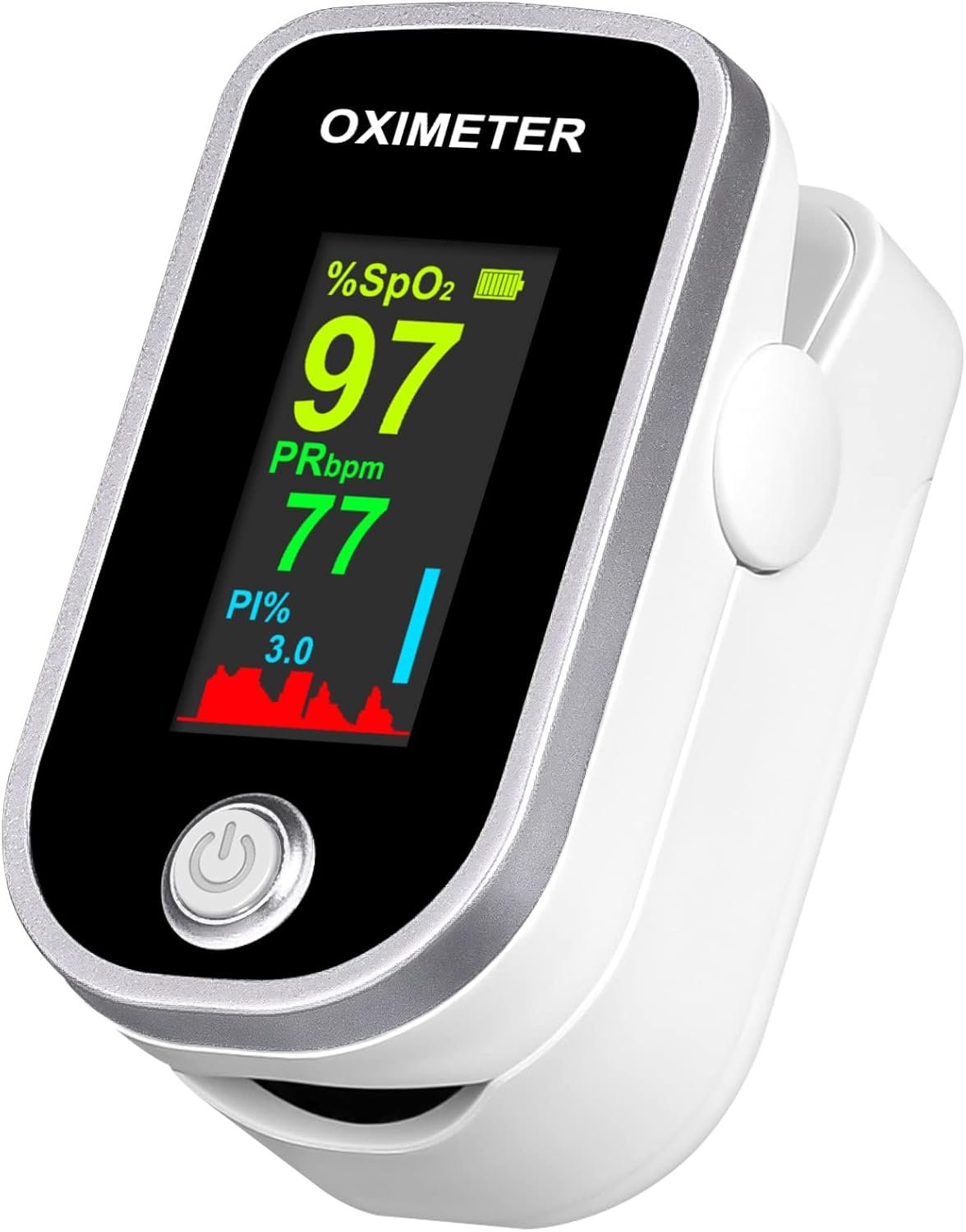 Aleshon Pulse Oximeter, 4 Color TFT Screen Oxygen Monitor Fingertip