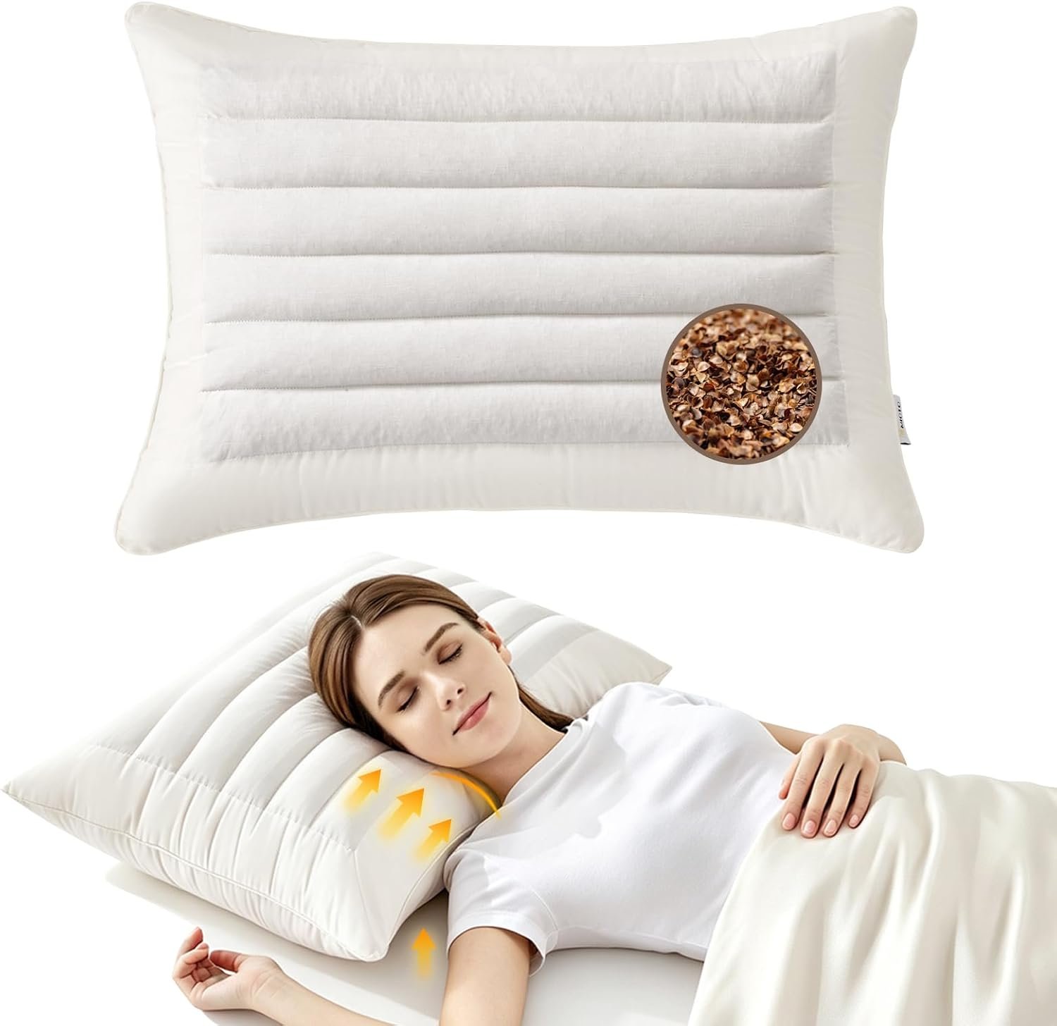 MIOTO 20″x26″ Organic Buckwheat Pillow