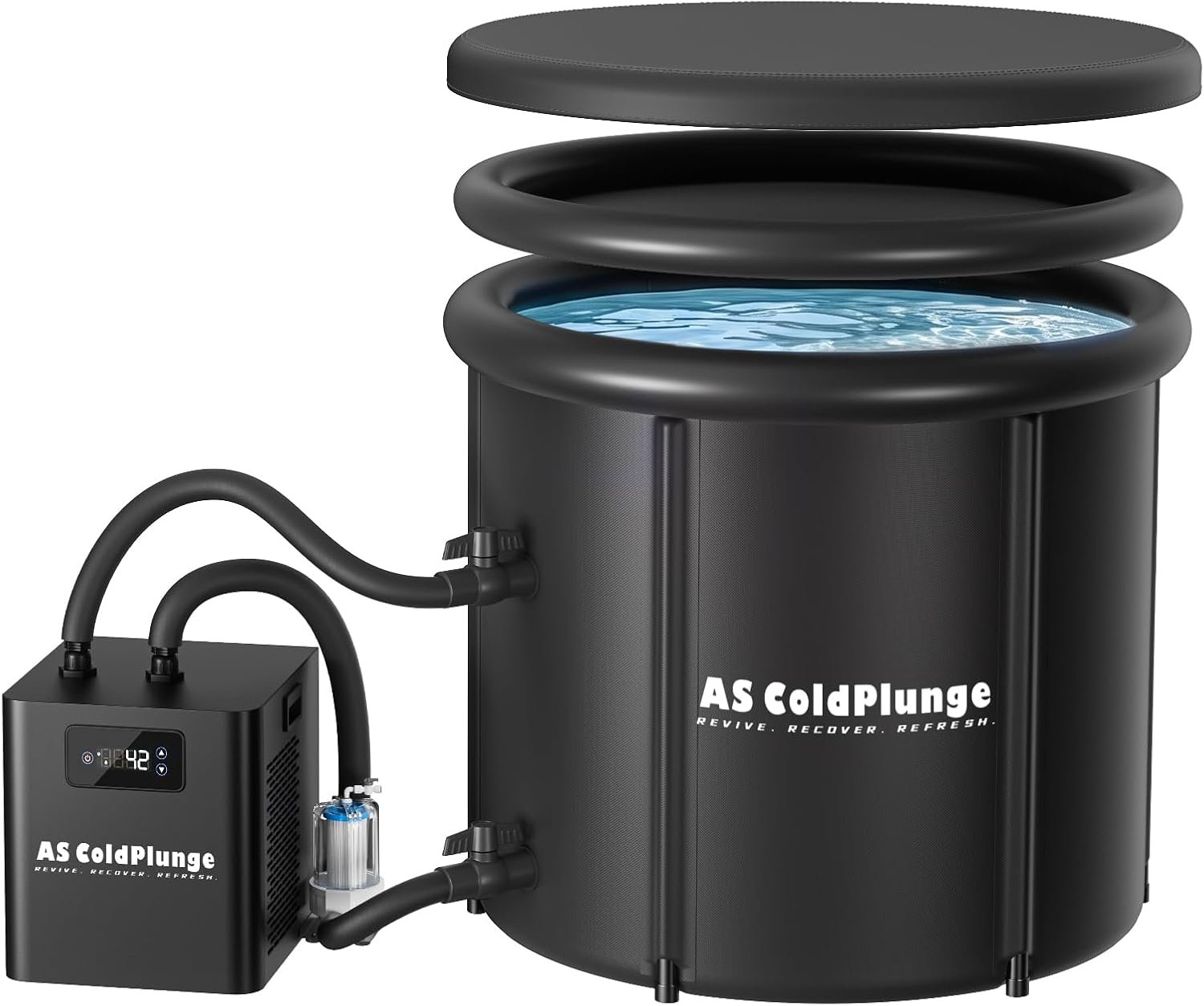 AS ColdPlunge 1/3HP Ice Bath Chiller & 100 Gal Cold Plunge Tub Bundle